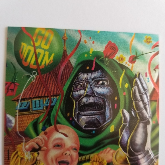 Vintage Marvel Metal trading card from 1995 Dr Doom Alternate M card #128 - Picture 4 of 12